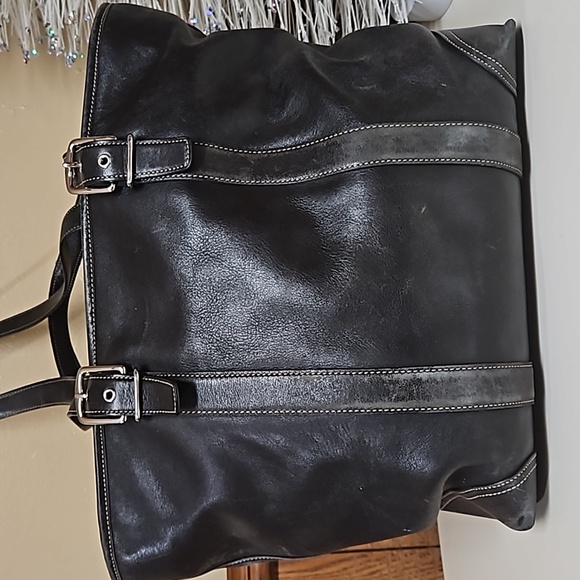 Coach Genuine Leather Large Shoulder Tote Bag LEATHER WEAR - Picture 8 of 17